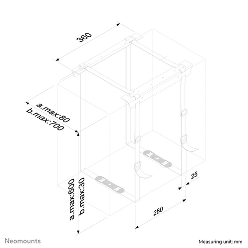 Neomounts CPU-D025BLACK - PC Bureausteun, afbeelding 5