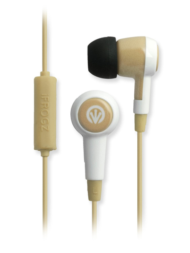 IFROGZ IFA-AURB-GLD headphones/headset Wired In-ear Gold, White