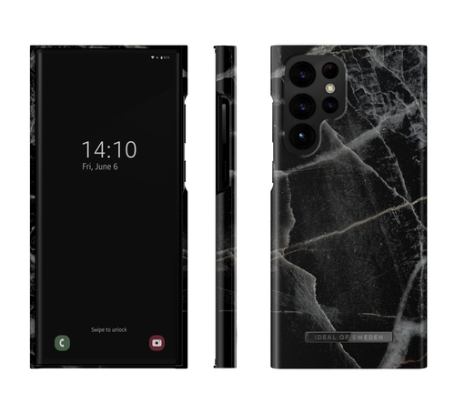 iDeal of Sweden Printed Case Galaxy S22U Black Thunder Marble – image 2