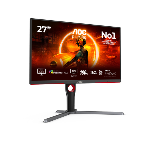 Aoc Q27G3XMN/BK Quad HD 27" VA Mini LED Gaming Monitor - Black - image 2