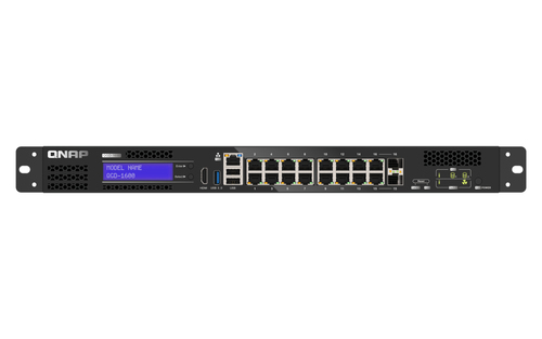 QNAP QGD-1600 Управляемый Gigabit Ethernet (10/100/1000) 1U Черный, Серый