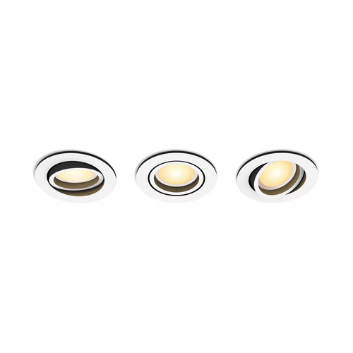 Philips Hue Milliskin inbouwspot White Ambiance - rond - Wit - 3-pack