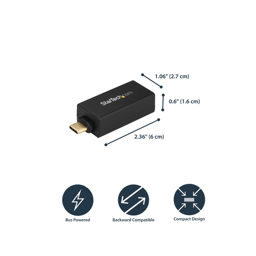 StarTech.com USB C to Gigabit Ethernet Adapter - 1Gbps NIC USB 3.0/USB 3.1 Type C Network Adapter - 1GbE USB-C to RJ45/LAN Port Thunderbolt 3 Compatible Windows – image 7