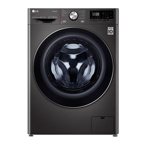 LG F4DV710H2SE.ABWQPIS стирально-сушильная машина Отдельно стоящий Фронтальная загрузка Черный