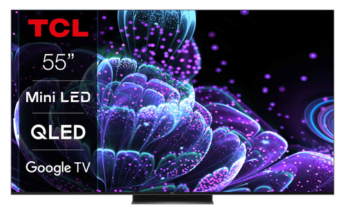 TCL 55C835K TV 139.7 cm (55") 4K Ultra HD Smart TV Wi-Fi Aluminium, Stainless steel