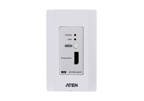 ATEN DisplayPort HDBaseT-Lite Transmitter with US Wall Plate / PoH – image 5