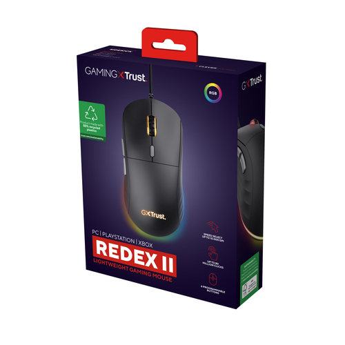 Trust GXT 925 REDEX II Gaming Mouse Muis Zwart, afbeelding 7