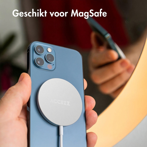 Accezz Wireless MagSafe Charger USB-C - 1 meter Oplader Wit, afbeelding 2