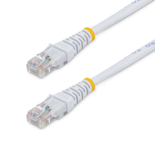 25 FT WHITE MOLDED CAT5E UTP PATCH CABLE