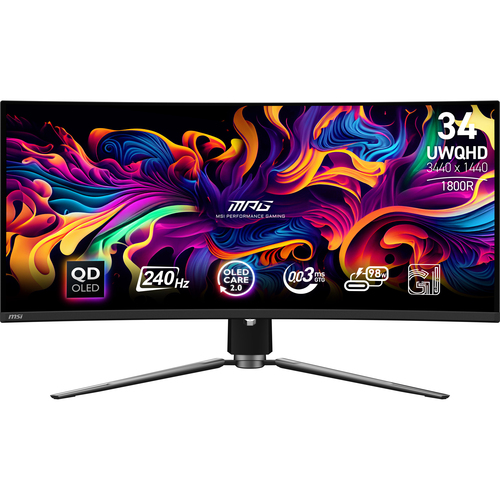 Msi Mpg 341CQPX QD-OLED 34" UltraWide Quad HD 240Hz OLED Gaming Monitor - Black - image 1