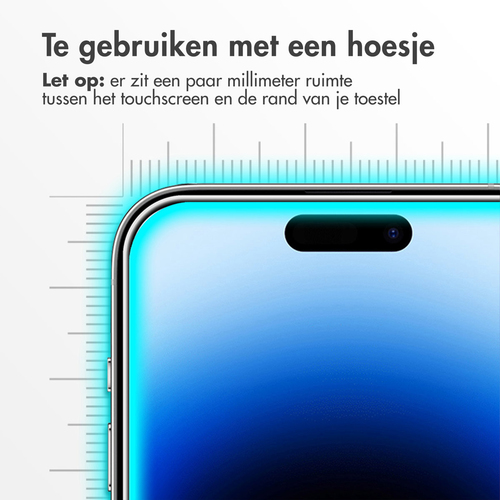 Accezz Gehard Glas Screenprotector 2-pack iPhone 15 / 15 Pro / 16, afbeelding 3
