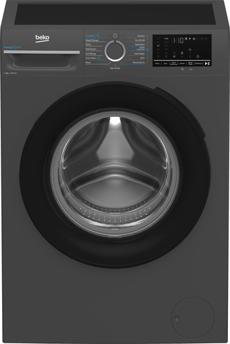 Beko EnergySpin™ BM3WT4841IA 8kg Washing Machine with 1400 rpm - Anthracite - A Rated, Grey - image 1