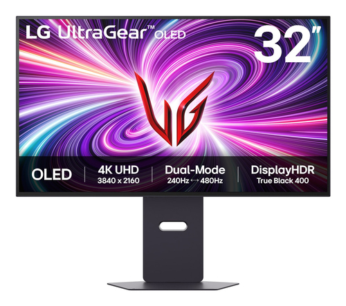 LG UltraGear 32GX870A-B 32" OLED Dual Refresh Uhd 4K 240Hz / Full HD 480Hz 0.03ms USB-C Height Adjustable Gaming Monitor - image 1