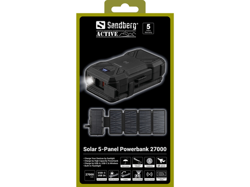 Sandberg Solar 5-Panel Powerbank 27000, afbeelding 10