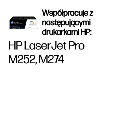 HP 201X – CF253XM  zestaw 3 oryginalnych wkładów z tonerem LaserJet XL, błękitny/purpurowy/żółty