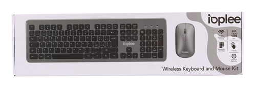 IOPLEE 290G keyboard Mouse included Office RF Wireless QWERTY Black, Grey – image 7