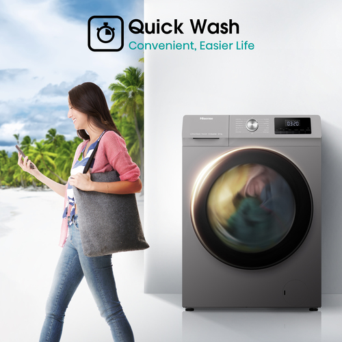 Hisense WDQA8014EVJMT washer dryer Freestanding Front-load White – image 3