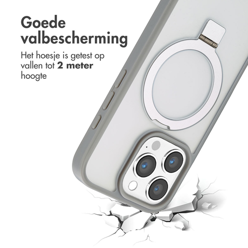 Accezz Ring Stand Backcover met MagSafe iPhone 16 Pro Max - Grey, afbeelding 4