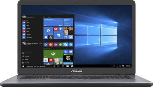 ASUS Vivobook 17 X705MA-BX186T Intel® Pentium® Silver N5000 Laptop 43.9 cm (17.3") HD+ 8 GB DDR4-SDRAM 256 GB SSD Wi-Fi 5 (802.11ac) Windows 10 Home Grey QWERTY – image 6