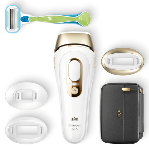 Braun Silk-expert Pro 5 PL5243 Luz pulsada intensa (IPL) Oro, Blanco