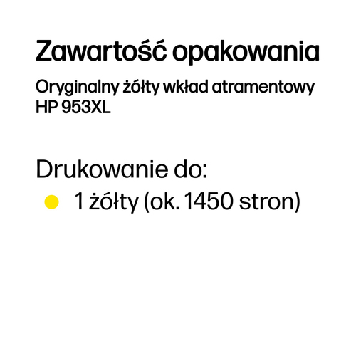 HP Inc. Tusz nr 953XL Yellow F6U18AE
