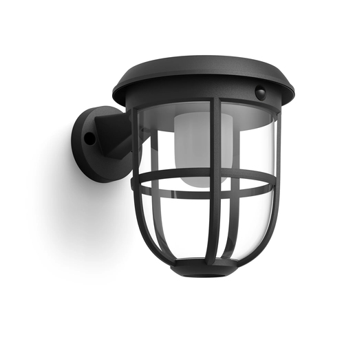 Philips LED Radii 8720169267176 Wandlamp op zonne-energie met bewegingsmelder LED 1.3 W Zwart – Foto 3 van 4