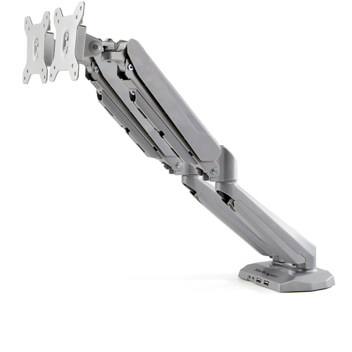 StarTech.com ARMSLIMDUOS подставка / крепление для мониторов 81,3 cm (32") Стол Серебристый