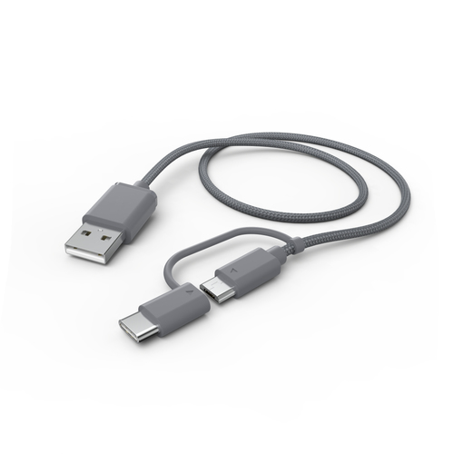 Hama 00187224 USB кабель USB 2.0 1 m USB A Micro-USB A Серый