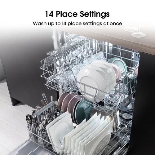Hisense HV623D15UK Full-size Fully Integrated Dishwasher, White - image 2