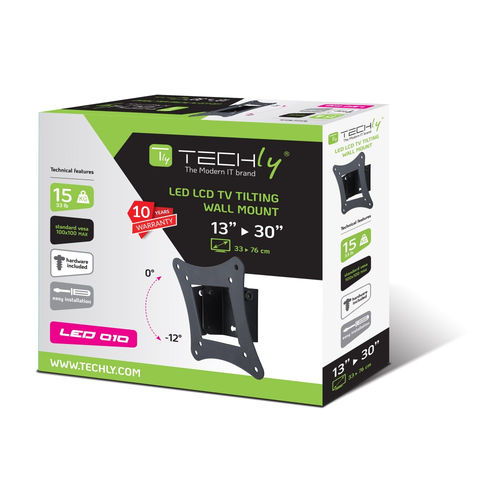 Techly wall mount voor LCD/LED TV 13-30" zwart, afbeelding 2