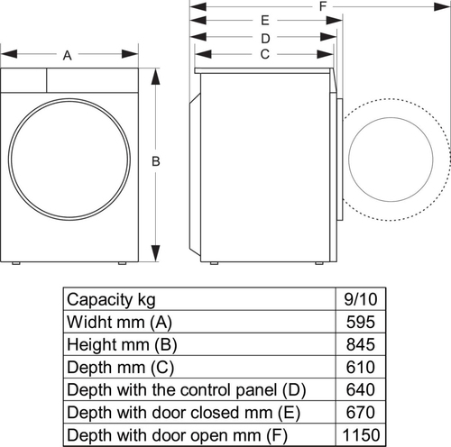 Hisense DH5S102BB Warmtepompdroger Zwart, afbeelding 10
