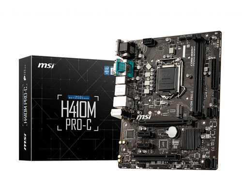 MSI H410M PRO-C материнская плата Intel H410 LGA 1200 (Socket H5) Микро ATX