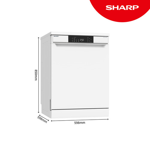 Sharp QW-NA1FF45D6W-EN dishwasher 16 place settings – image 2