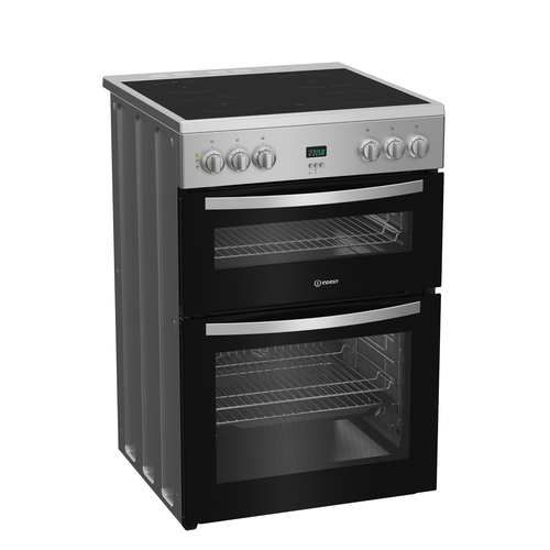 Indesit IDE6VDCS1 60 cm Electric Ceramic Cooker - Silver/Grey,Black - image 2