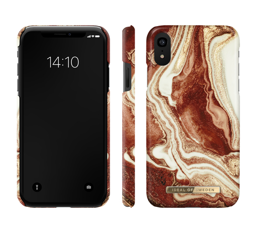 iDeal of Sweden Printed Case iPhone XR Golden rusty marble – image 2