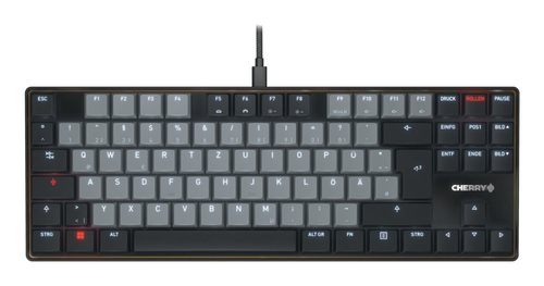CHERRY KC 500 MX LP TKL клавиатура Дом/офис USB QWERTZ Немецкий Черный, Серый