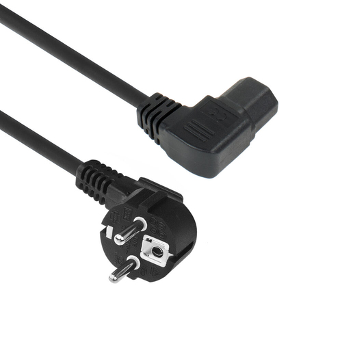 PWRCORD CEE7/7-C15 L ANG 1.00M. 1 stk