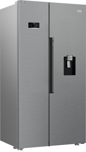 Beko HarvestFresh™ ASD2442VPS Frost Free American Fridge Freezer - Stainless Steel Effect - E Rated, Stainless Steel - image 2