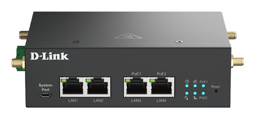 D-LINK DWM-314-GP 5G POE MODEM WITH 4 LAN PORTS, DUAL SIM SLOTS, AND RUGGED DESI