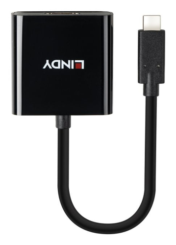Lindy 43438 video kabel adapter 0,15 m USB Type-C HDMI Zwart, afbeelding 2