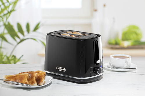 Daewoo 'Stirling' Series Two Slice Toaster With Reheat Defrost & 7 Browning Functions in Black - Black - image 2