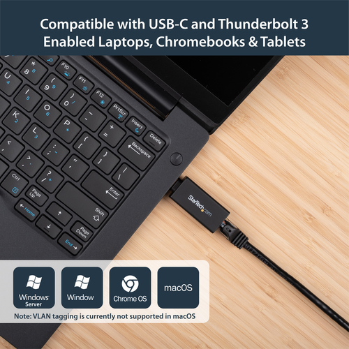 StarTech.com USB C to Gigabit Ethernet Adapter - 1Gbps NIC USB 3.0/USB 3.1 Type C Network Adapter - 1GbE USB-C to RJ45/LAN Port Thunderbolt 3 Compatible Windows – image 6