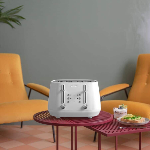 Delonghi Eclettica 4 Slot Toaster Whimsical White - White - image 4