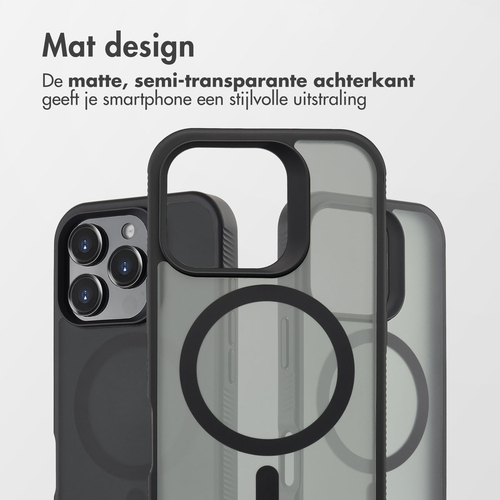 Accezz Rugged Frosted Backcover met MagSafe iPhone 16 Pro - Zwart, afbeelding 6