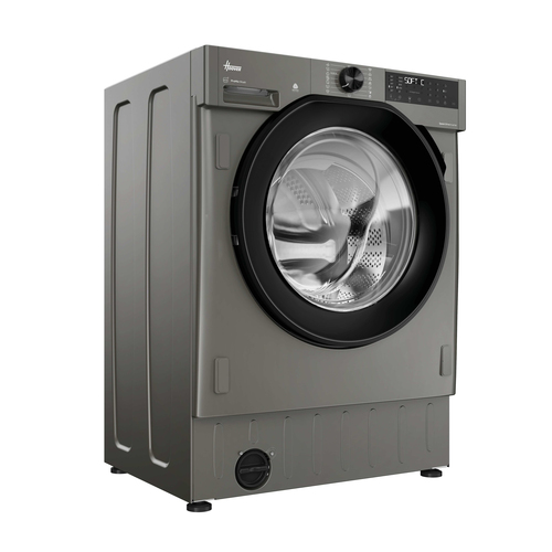 Hoover H-Wash 400 BH4S69M6DB9RJ-80 Integrated WiFi-enabled 9 kg 1600 Spin Washing Machine, Silver/Grey,Black - image 2
