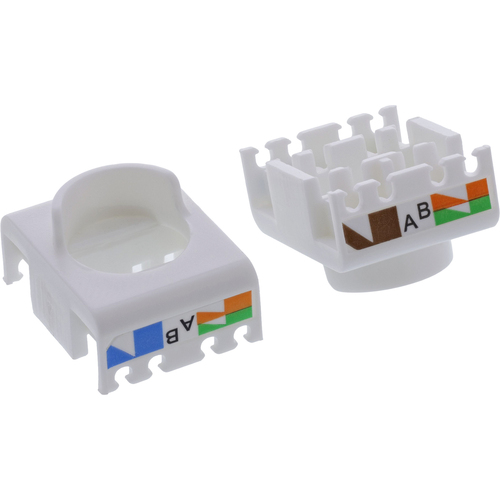 Product image: InLine Keystone RJ45 jack, shielded, Cat.6A, blue 8-pack