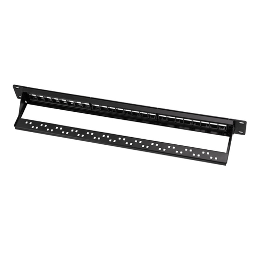 LogiLink Keystone Patchpanel 19", 24 Module, leer, zwart. 1HE, afbeelding 4