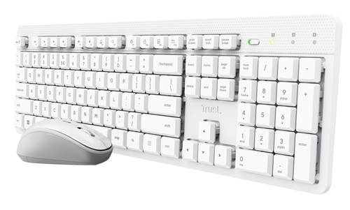 Trust Ody II keyboard Mouse included Home/Office RF Wireless German White