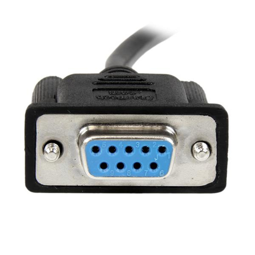 StarTech.com 2 m zwarte DB9 RS232 seriële nullmodemkabel F/F - Nulmodem-kabel, afbeelding 3