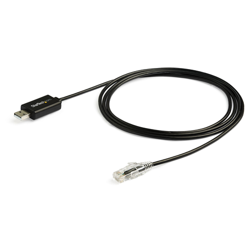 StarTech.com 6 ft (1.8 m) Cisco USB Console Cable - USB to RJ45 Rollover Cable - 460Kbps - Windows, Mac and Linux Compatible - M/M (ICUSBROLLOVR) 1.8m Serielt kabel Sort – billede 4